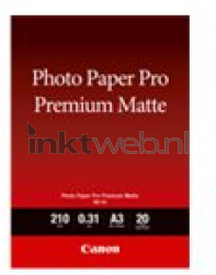 Canon  PM-101 Premium fotopapier Mat | A3 | 210 gr/m² 20 vellen Front box