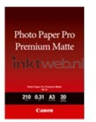 Canon  PM-101 Premium fotopapier Mat | A3 | 210 gr/m² 20 vellen Front box