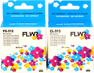 FLWR Canon PG-512 / CL-513 Multipack zwart en kleur Front box