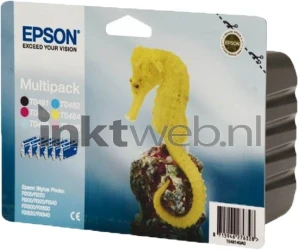 Epson T0487 multipack zwart en kleur Front box