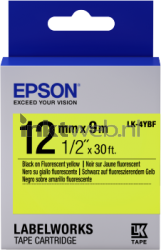 Epson  LK-4YBF zwart op geel breedte 12 mm Front box