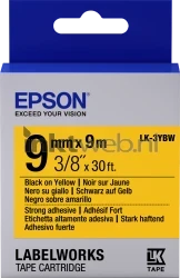 Epson  LK-3YBW zwart op geel breedte 9 mm Front box