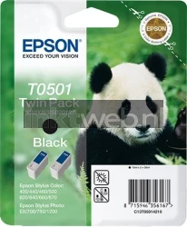 Epson T0501 Double Pack zwart Front box
