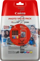 Canon CLI-551 Multipack met fotopapier (Opruiming 5 x 1-pack los) zwart en kleur