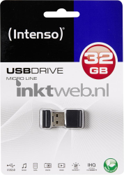 Intenso Micro Line USB-stick 32GB zwart Combined box and product