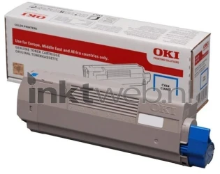 Oki C532 / MC573 cyaan Combined box and product