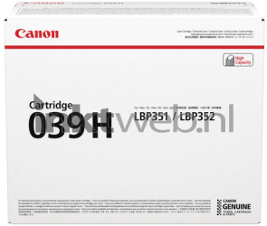 Canon CRG 039H zwart Front box