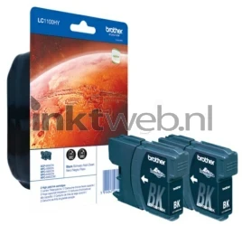 Brother LC-1100HY 2-pack zwart Combined box and product