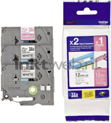 Brother  TZE32M3 3-pack zwart op wit breedte 12 mm Combined box and product