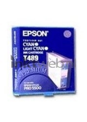 Epson T489 cyaan en licht cyaan Front box