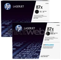 HP 87X 2-pack (Opruiming 2 x 1-pack los) zwart