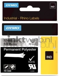 Dymo  S0718180 zwart op  breedte 12 mm Front box