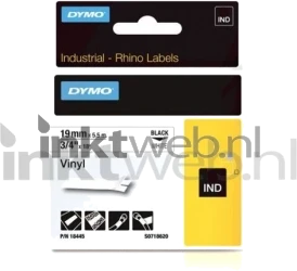 Dymo  S0718620 zwart op wit breedte 19 mm Front box