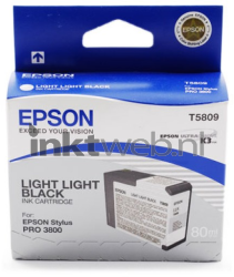 Epson T5809 licht licht zwart Combined box and product