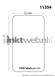 FLWR Dymo  11354R verwijderbare Multi functionele labels 57 mm x 32 mm  wit Product only