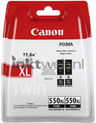 Canon PGI-550XL twinpack zwart Front box
