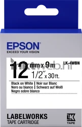 Epson  LK-4WBN zwart op wit breedte 12 mm Front box