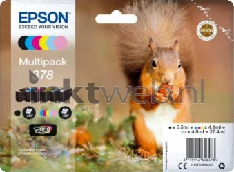 Epson 378 Multipack zwart en kleur Front box