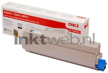 Oki 45862821 cyaan Combined box and product