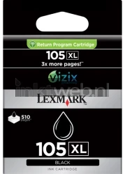 Lexmark 105XL zwart Front box