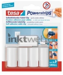 Tesa Powerstrips kabelclips wit Front box