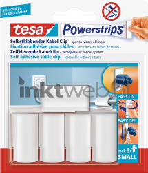 Tesa Powerstrips kabelclips wit Combined box and product