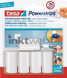 Tesa Powerstrips kabelclips wit Combined box and product