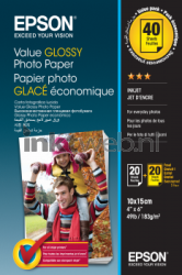 Epson  C13S400044 Fotopapier Glans | 10x15 | 183 gr/m² 40 stuks Front box