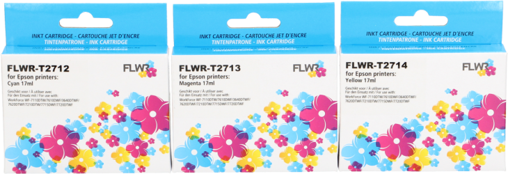 FLWR Epson 27XL 3-pack kleur Front box