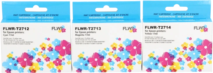 FLWR Epson 27XL 3-pack kleur Front box