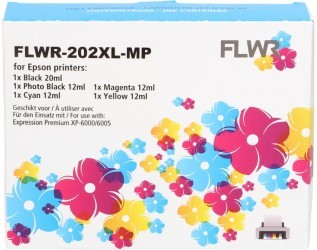 FLWR Epson 202XL Multipack zwart en kleur Front box