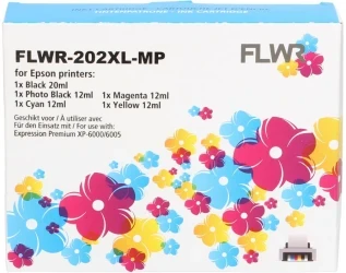 FLWR Epson 202XL Multipack zwart en kleur Front box