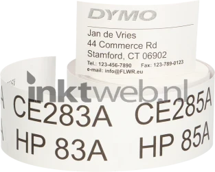 Huismerk Dymo  Naambadge etiketten 89 mm x 51 mm  wit Product only