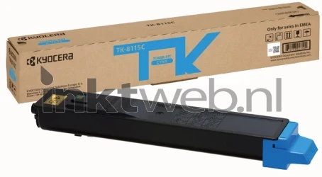 Kyocera Mita TK-8115C cyaan Combined box and product