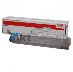 Oki C910 Toner cyaan Combined box and product