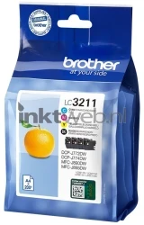 Brother LC-3211 Multipack zwart en kleur Front box