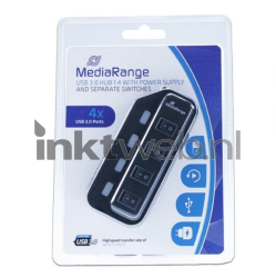 MediaRange MRCS505 USB 3 Hub 4-ports Front box