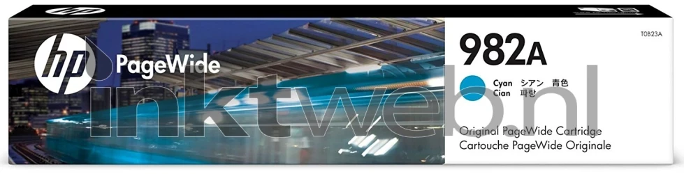 HP 982A cyaan Front box
