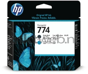 HP 774 mat zwart en cyaan Front box