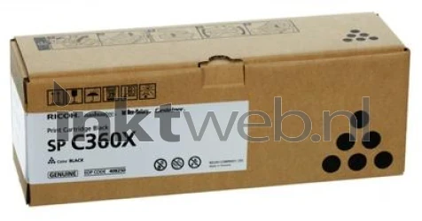 Ricoh SP C360X zwart Front box