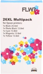 FLWR Epson 26XL Multipack zwart en kleur Front box