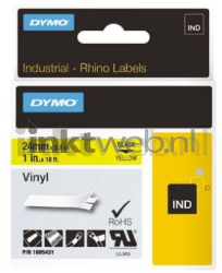 Dymo  1805431 zwart op geel breedte 24 mm Front box