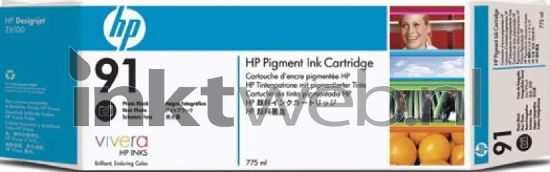 HP 91 foto zwart Front box