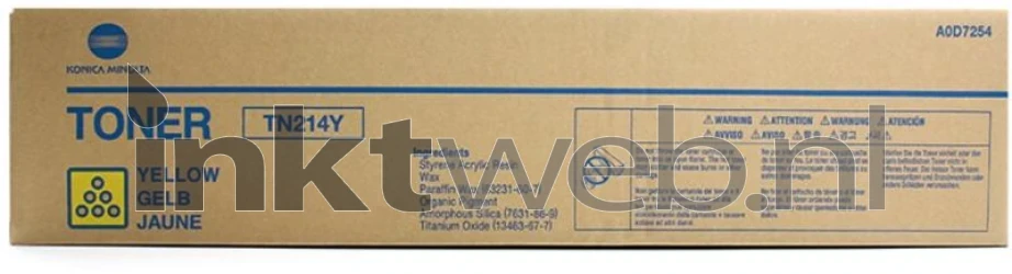 Konica Minolta TN214Y geel Front box