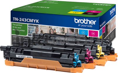 Brother TN-243CMYK zwart en kleur Front box