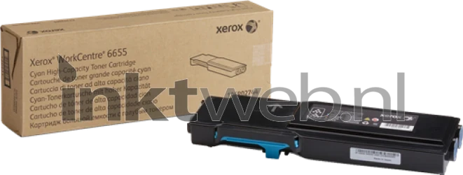 Xerox 6655 cyaan Combined box and product