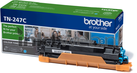 Brother TN-247C cyaan Combined box and product