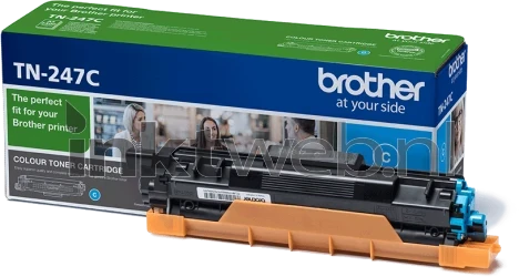 Brother TN-247C cyaan Combined box and product