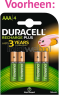 Duracell AAA Rechargeable plus, 750 mAh