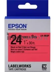 Epson  LK-6RBP zwart op rood breedte 24 mm Front box